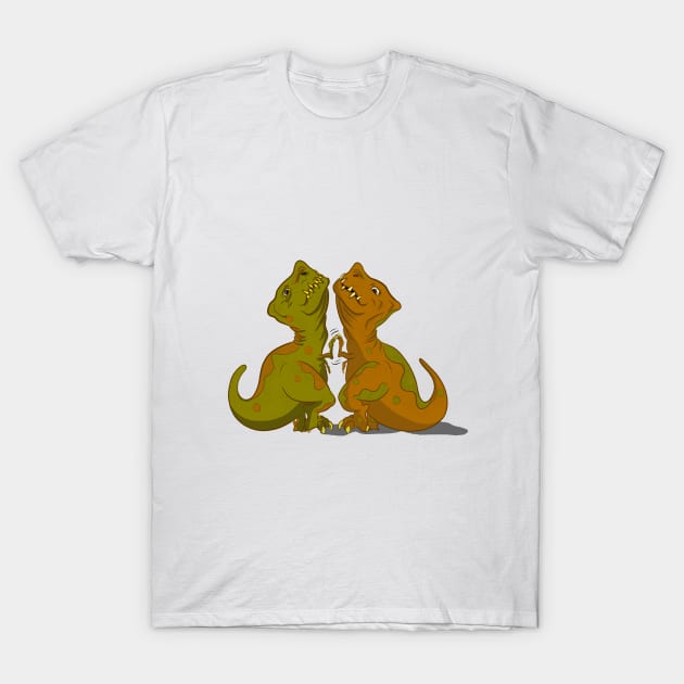 T-Rex High Five T-Shirt by pbDazzler23